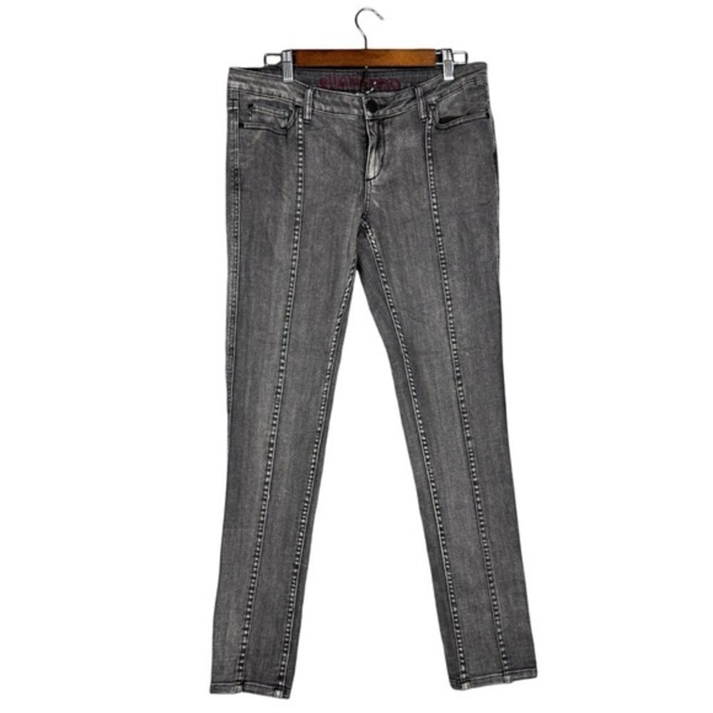 Ellemenno Womens Gray Jeans Size 11 Seam Front Stretch Denim Flat Front